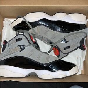 Air Jordan 6 rings Gray and Black Sneakers